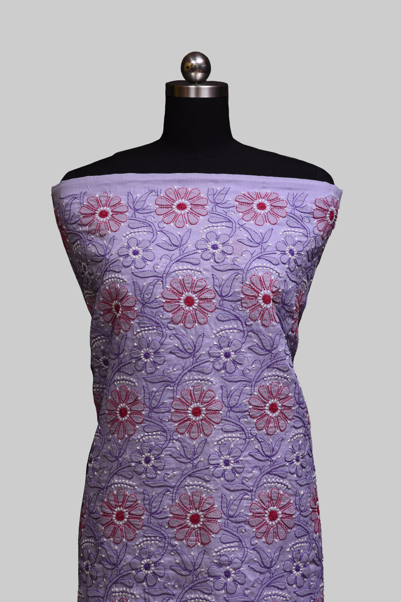 Lilac Cotton Full Suit
